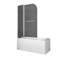 Шторки скляні на ванну Koer SR BS04-95x140-TR-01 прозоре скло 6мм, хром