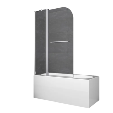 Шторки скляні на ванну Koer SR BS04-95x140-TR-01 прозоре скло 6мм, хром