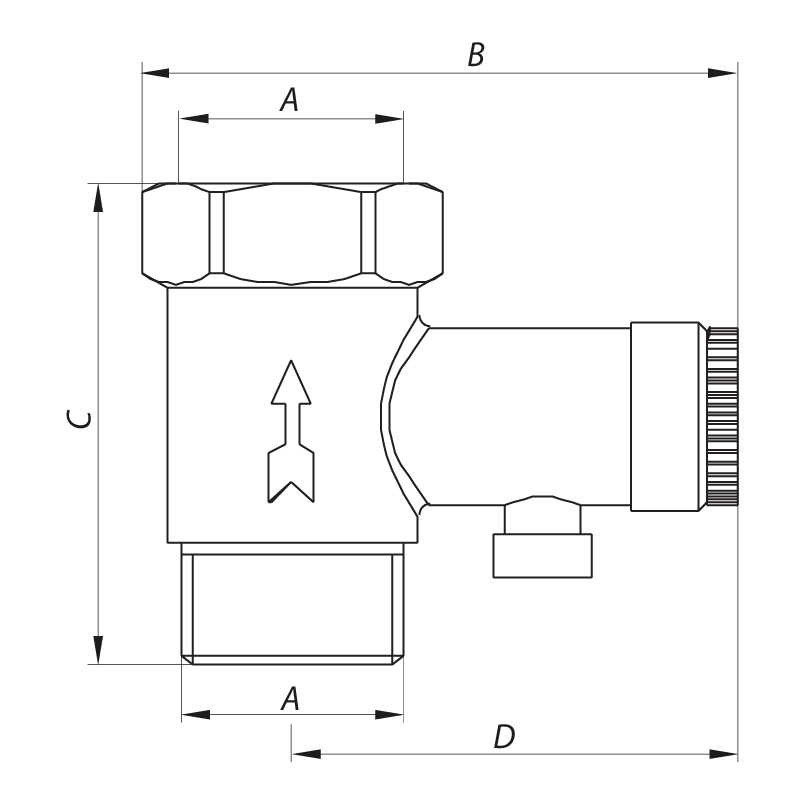 Предохранительный клапан для бойлера 1/2” Koer KR.1039