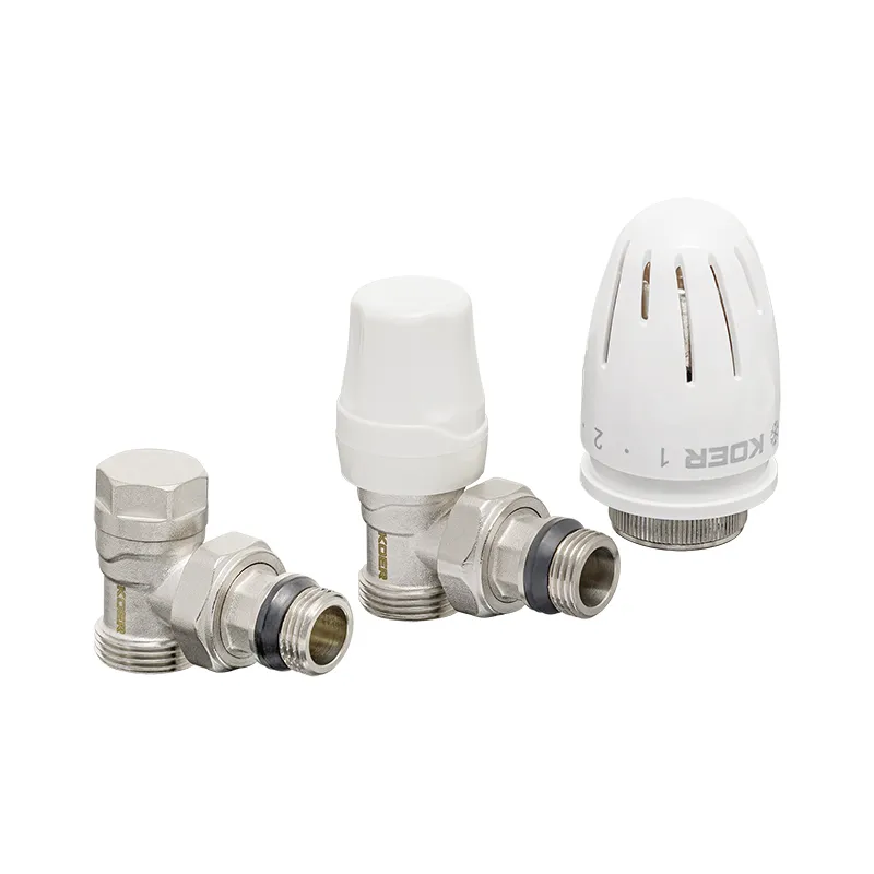 Комплект для подключения радиатора Koer SET-14 - 1/2"x3/4" (угловой) с термоголовкой НН