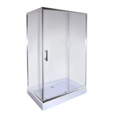 Душова кабіна з низьким піддоном Mixxus HARD SCT01-120x80x198-TR CHROME прозоре скло 5мм (MI69