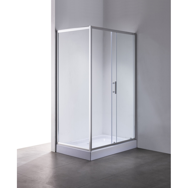 Душова кабіна з низьким піддоном Mixxus HARD SCT01-120x80x198-TR CHROME прозоре скло 5мм (MI69