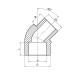 Угол Koer K0263.PRO 20 PPR 45 ВН