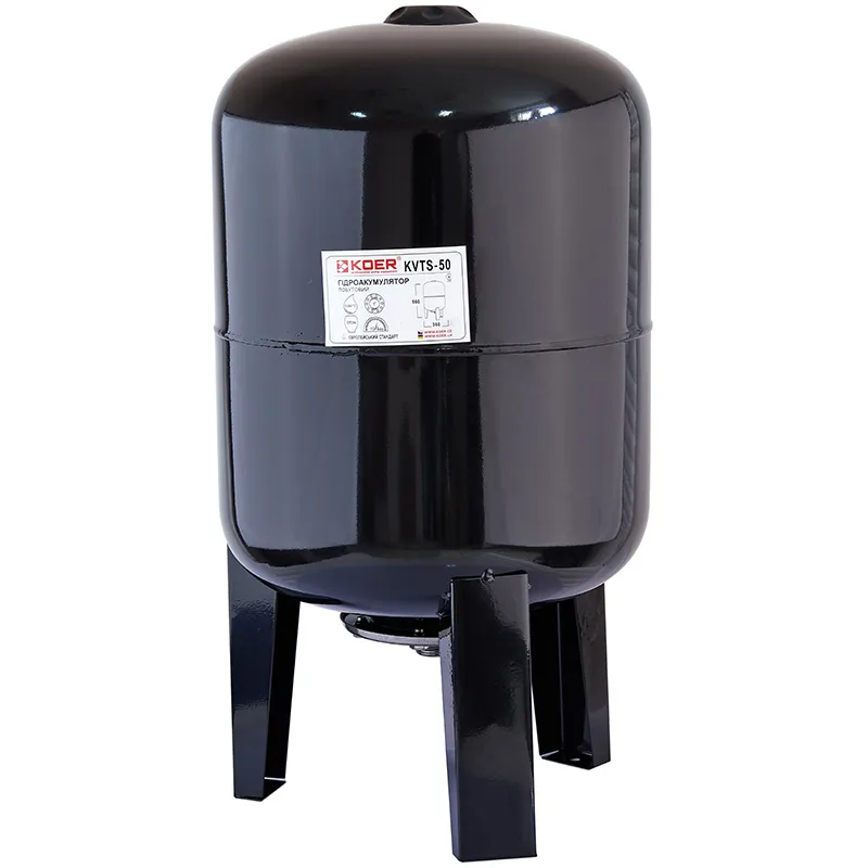 Гідроакумулятор вертикальний Koer KVTS-50 (50л, корпус-сталь 1,2мм)