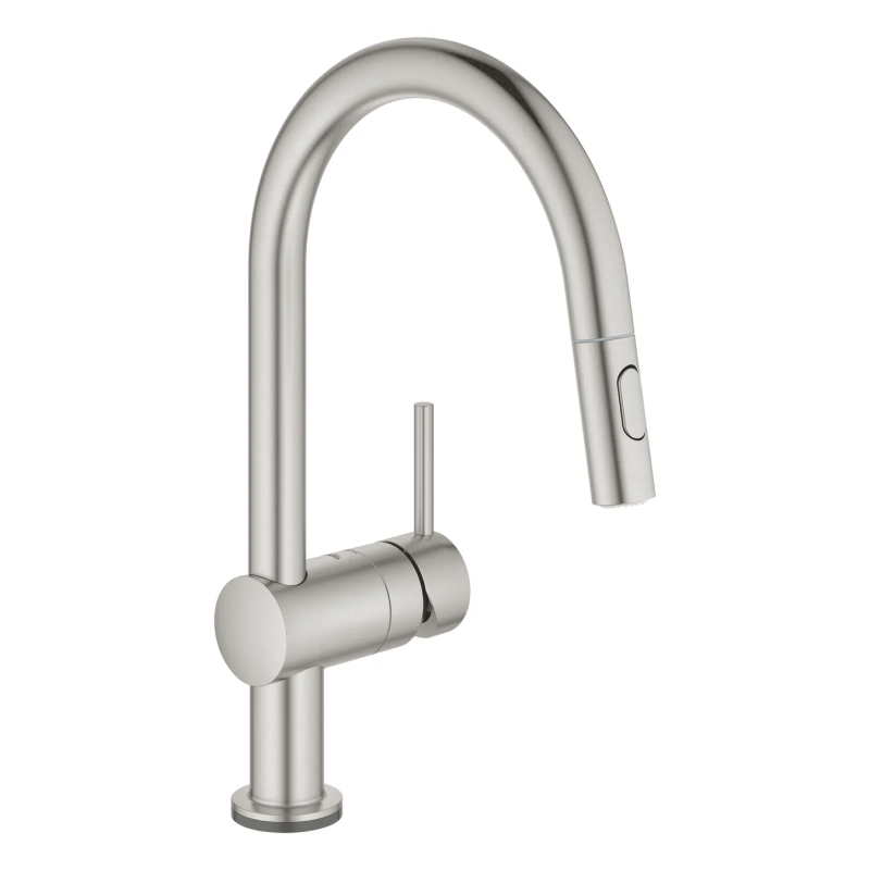 Сенсорный смеситель для кухни с выдвижным изливом Grohe Minta Touch