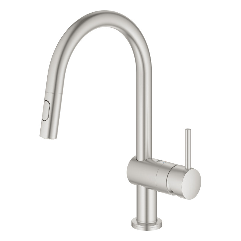 Сенсорный смеситель для кухни с выдвижным изливом Grohe Minta Touch
