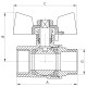 Кран шаровый Koer 3/4" ГШБ (KR.218.B) синий