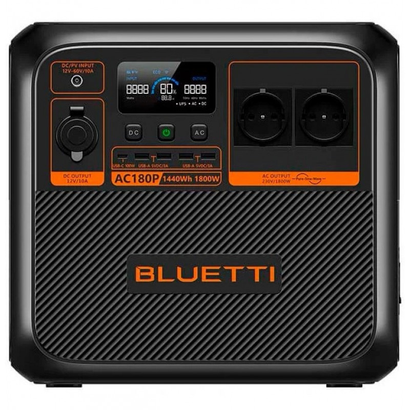 Зарядна станція BLUETTI AC180P 1800 Вт, 1440 Вт/год