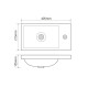 Раковина мебельная Mixxus Premium QUADRO-1501 400х215х105mm с отверстием под смеситель