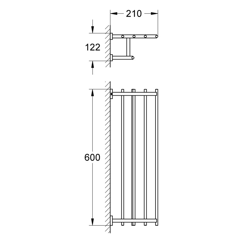 Полка для полотенец Grohe Essentials Cube New