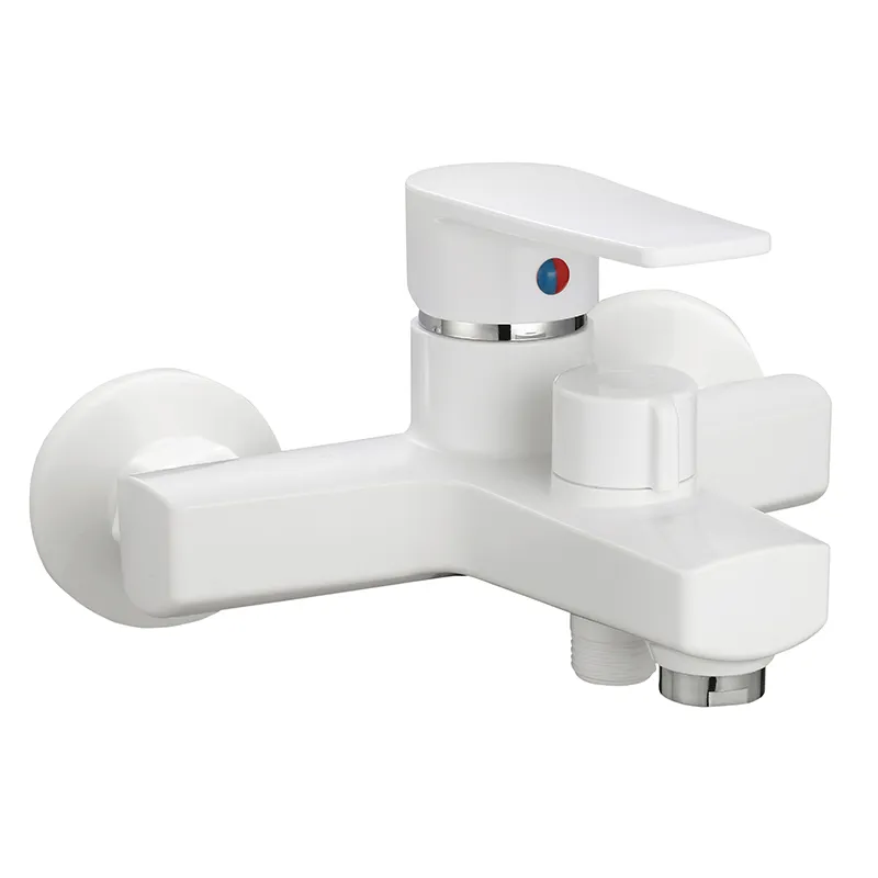 Смеситель для ванны Plamix Leo-009 Euro White (без шланга и лейки)