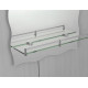 Зеркало настенное Zerix MIRRA MRZ02-450x600x105 прямоугольное с дугообразным верхом, фигурными бока