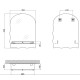 Зеркало настенное Zerix MIRRA MRZ02-450x600x105 прямоугольное с дугообразным верхом, фигурными бока