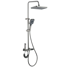 Душова колонка зі змішувачем Mixxus Premium RIVIERA 009-J GRAPHITE з кнопкою перемикання, 4 режими