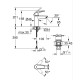 Однорычажный смеситель для раковины S-Size Grohe Eurosmart New с нажимным донным клапаном (23922003