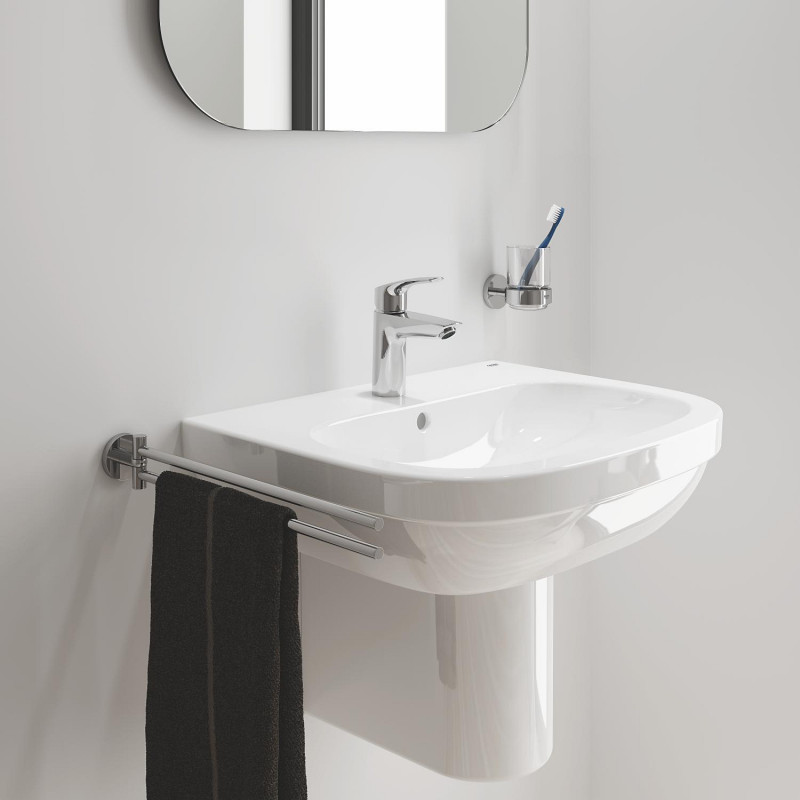 Однорычажный смеситель для раковины S-Size Grohe Eurosmart New с нажимным донным клапаном (23922003