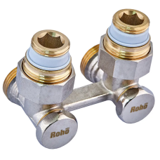 Кран запірний для радіатора Н-подібний Roho R5351-075 - 3/4" кутовий