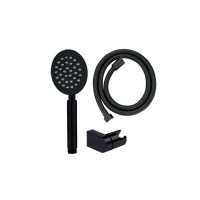 Душевой набор Mixxus Shower SET-01.SUS Black (шланг, лейка, кронштейн) с нерж. стали