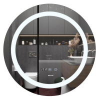 Зеркало Mixxus PLAIN MC02-60-CASE с LED Touch, Anti-fog, димером, рег. яркости, часами