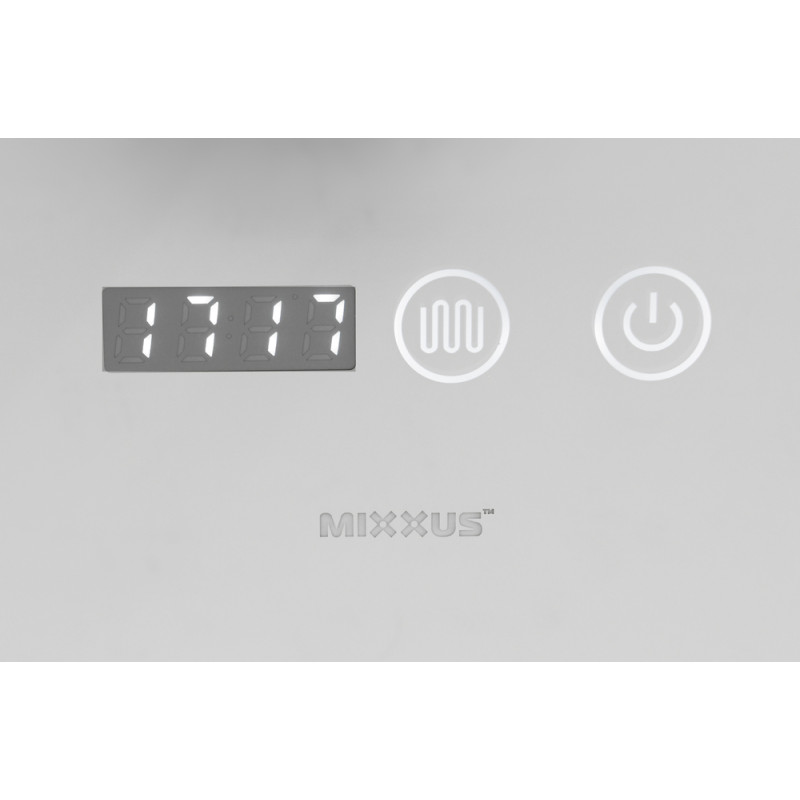 Зеркало Mixxus PLAIN MC02-60-CASE с LED Touch, Anti-fog, димером, рег. яркости, часами