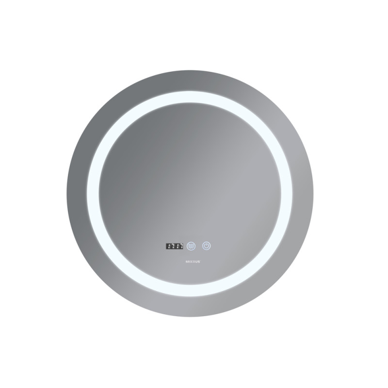Зеркало Mixxus PLAIN MC02-60-CASE с LED Touch, Anti-fog, димером, рег. яркости, часами