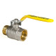 Кран шаровой KOER KR.215.G - 1" FM ГШВ YELLOW, ручка "рычаг" желтая