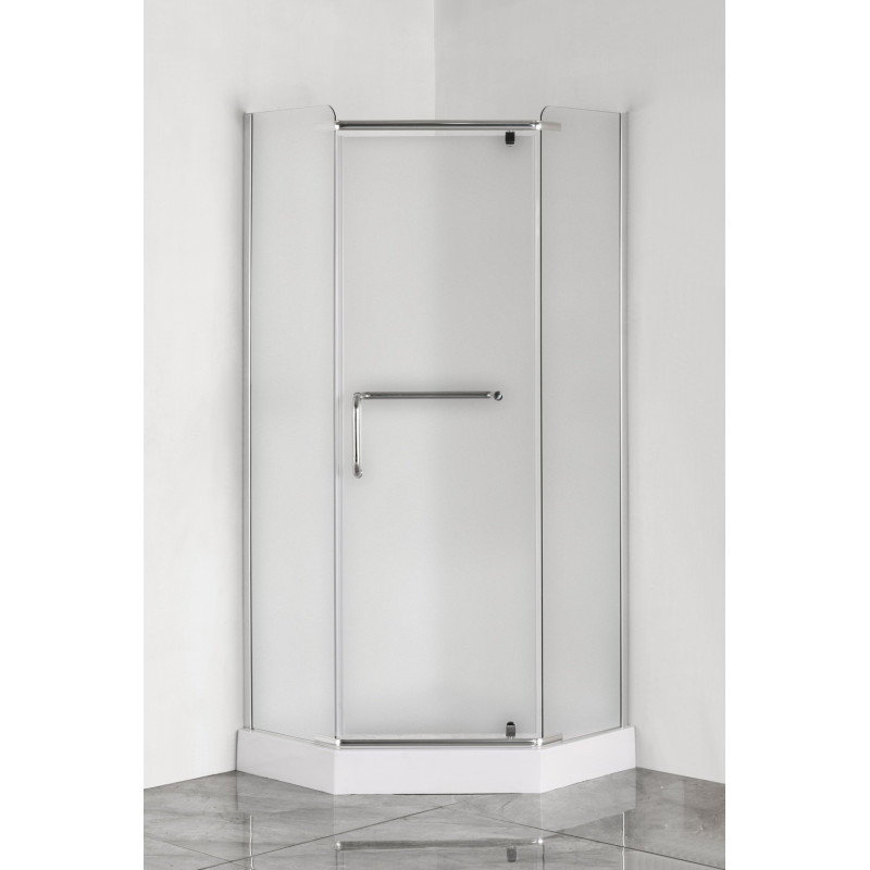 Душевая кабина с низким поддоном Mixxus LINES SCT01-90x90x198-TR CHROME прозрачное стекло 6мм (MI69