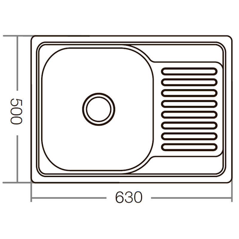 Мойка кухонная Zerix Z6350-06-160D (decor)
