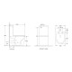 Унитаз-компакт Mixxus Premium Ellipse-0401-T1 630x390x840mm, система смыва TORNADO 1.0