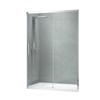 Двері в нішу Koer SR SD05-140x200-TR-01 прозоре скло Easy Clean 6мм, хром