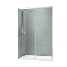 Двері в нішу Koer SR SD05-140x200-TR-01 прозоре скло Easy Clean 6мм, хром