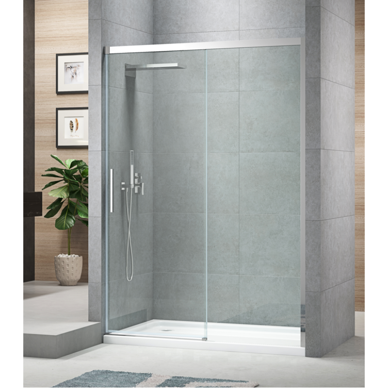 Двері в нішу Koer SR SD05-140x200-TR-01 прозоре скло Easy Clean 6мм, хром