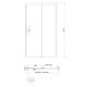Двері в нішу Koer SR SD05-140x200-TR-01 прозоре скло Easy Clean 6мм, хром