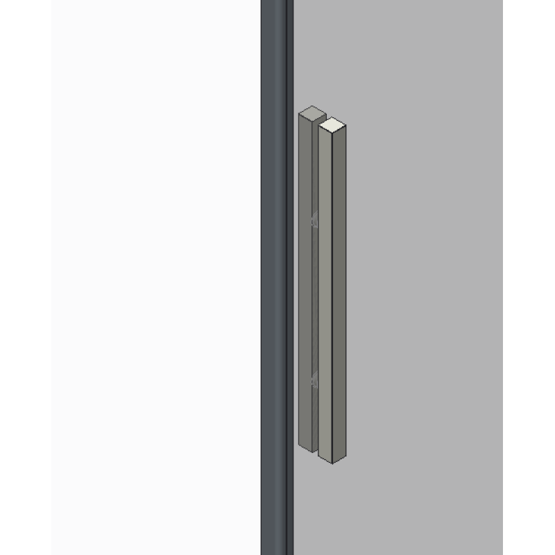 Двері в нішу Koer SR SD05-140x200-TR-01 прозоре скло Easy Clean 6мм, хром