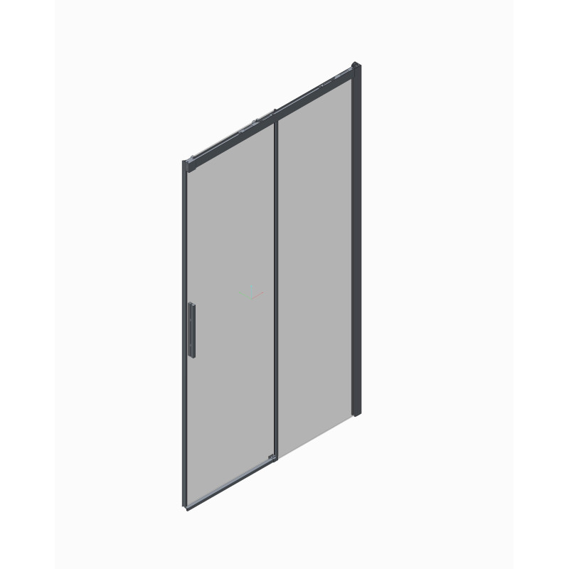 Двері в нішу Koer SR SD05-140x200-TR-01 прозоре скло Easy Clean 6мм, хром