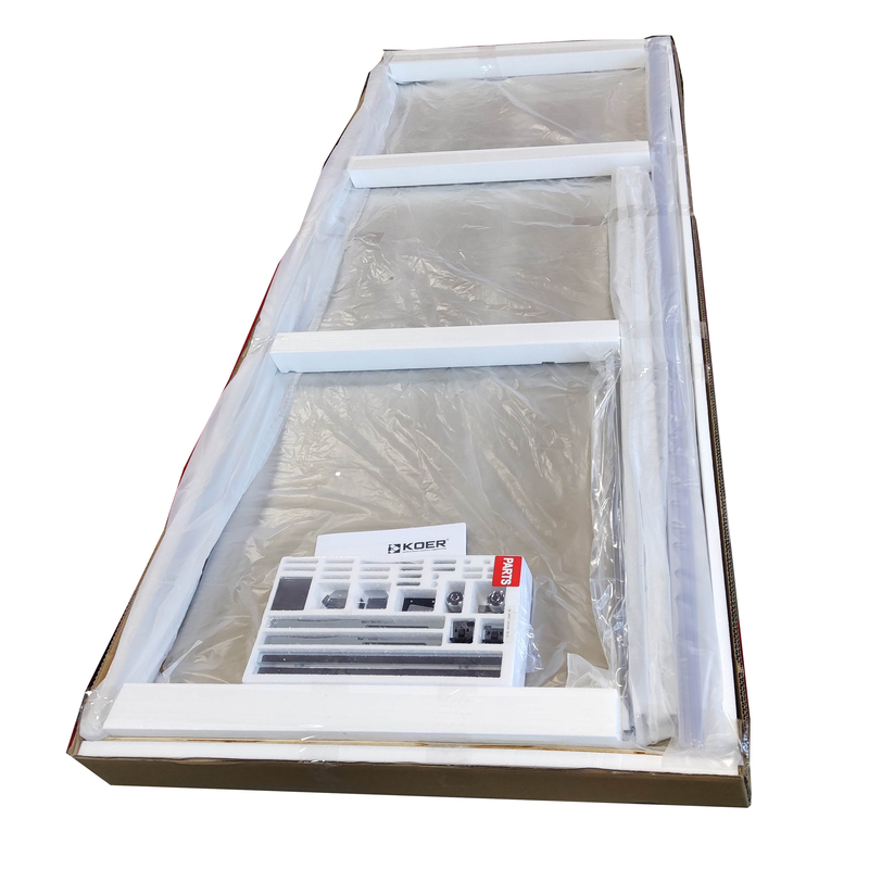 Двері в нішу Koer SR SD05-140x200-TR-01 прозоре скло Easy Clean 6мм, хром