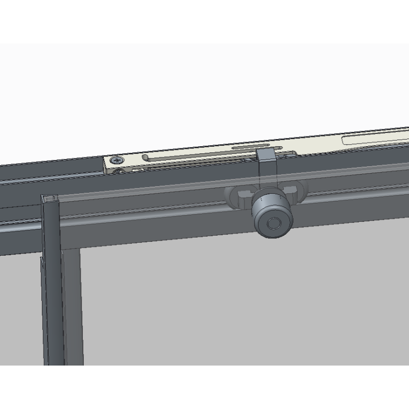 Двері в нішу Koer SR SD05-140x200-TR-01 прозоре скло Easy Clean 6мм, хром