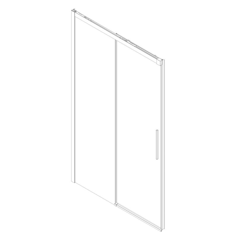Двері в нішу Koer SR SD05-140x200-TR-01 прозоре скло Easy Clean 6мм, хром