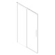 Двері в нішу Koer SR SD05-140x200-TR-01 прозоре скло Easy Clean 6мм, хром