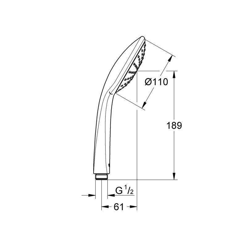 Ручной душ, 1 режим струи Grohe Euphoria