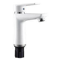 Смеситель для умывальника Plamix Oscar-001(W) White (с подводкой)