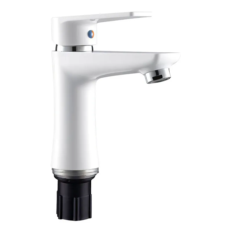 Смеситель для умывальника Plamix Oscar-001(W) White (с подводкой)