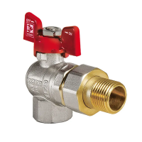 Кран с американкой 1" (Koer KR.228) угловой