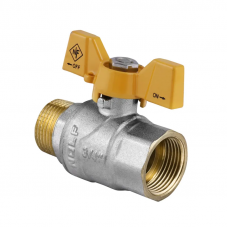 Кран кульовий Nolf NF.722 - 3/4" FM ГШМ YELLOW, ручка "метелик" жовта