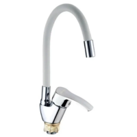 Смеситель для кухни Mixxus YUB4-279 Reflector White с белым силиконовым изливом