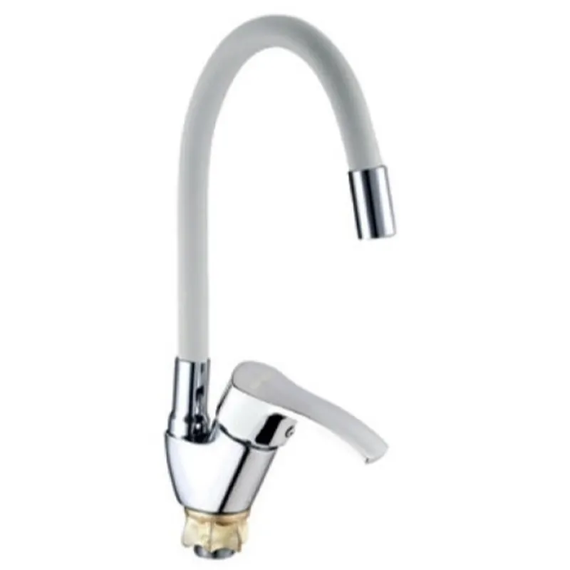 Смеситель для кухни Mixxus YUB4-279 Reflector White с белым силиконовым изливом