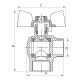 Кран шаровый Koer 1" ГШБ угловой (KR.208)