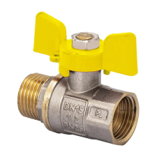 Кран кульовий FERRO PL 1/2" ГШБ газ art. 607 (латунна куля)