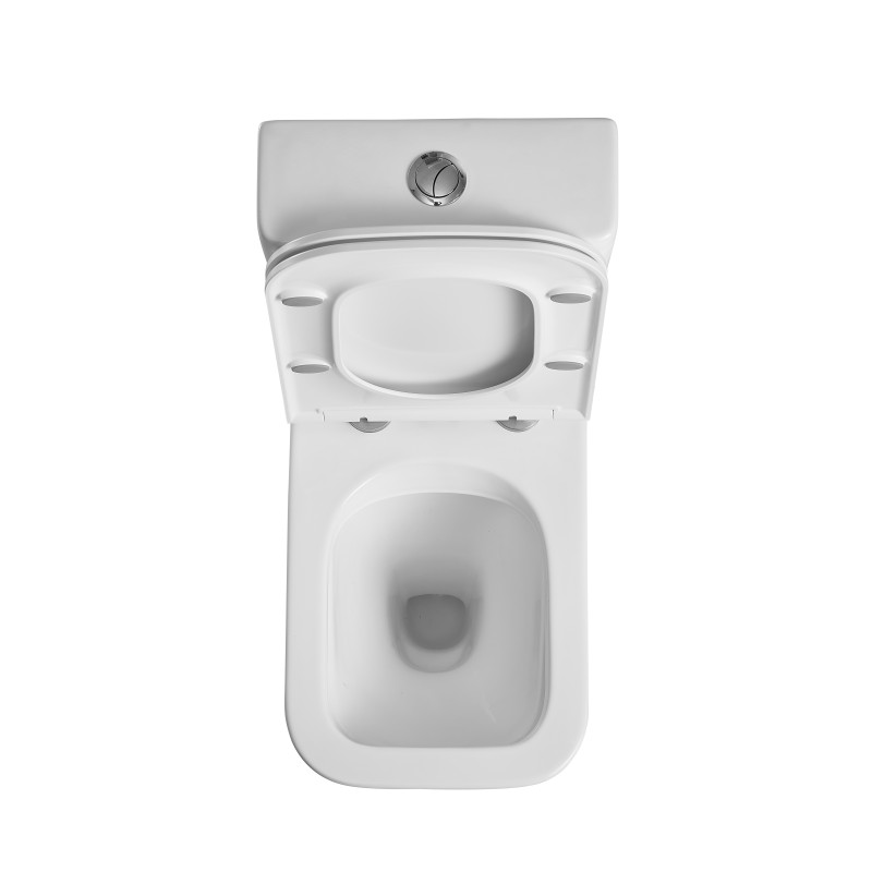 Унітаз-компакт Mixxus Premium Quadro-0401-R 610x365x825мм, система змиву RIMLESS