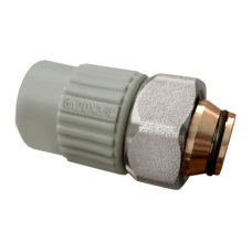 Муфта с евроконусом и накидной гайкой Koer K0240.PRO White - 20x3/4 PPR